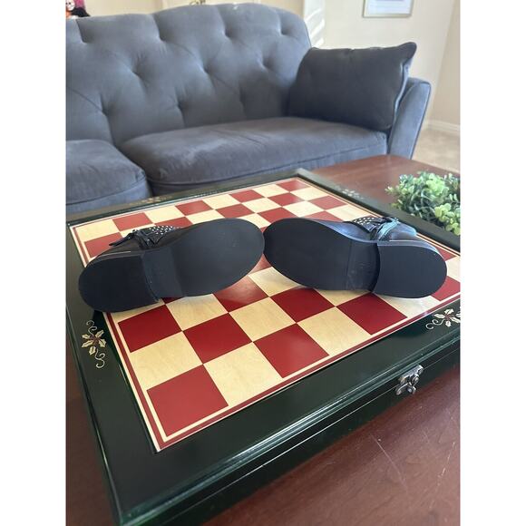 New Chloe Iconic Susanna Leather Studded Boot, Black/Silver Studs, Child US 10 - Picture 5 of 7